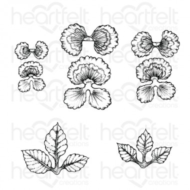 Cheery Pansy Cling Stamp Set