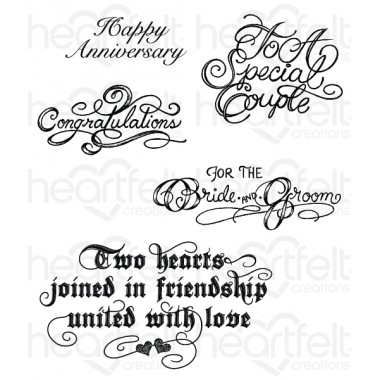 Classic Wedding Wishes Cling Stamp Set