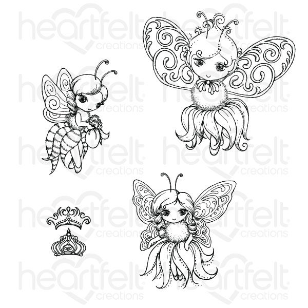Honey Bee Maidens Cling Stamp Set