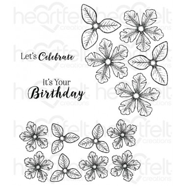 Small Classic Petunia Cling Stamp Set